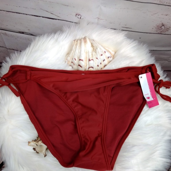 Xhilaration Paprika Side Tie Bikini Bottom - Picture 1 of 4